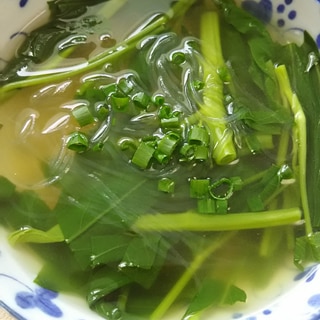 空芯菜と春雨のしょうがスープ(^^)